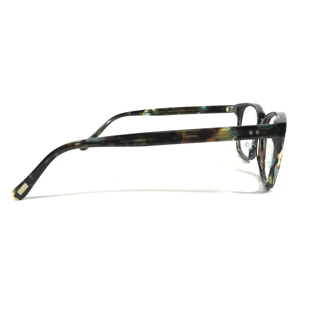 Iconik Eyeglasses Frames Solene C02 Brown Blue Tortoise Square 51-15-140